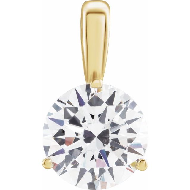 14K Yellow Gold 1/4 CT Lab-Grown Diamond Pendant - LG1010