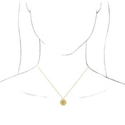 14K Yellow .025 CTW Natural Diamond Lotus 16-18" Necklace