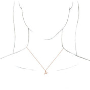 14K Rose Initial P Dangle 18" Necklace