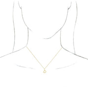 18K Yellow Gold-Plated Sterling Silver Initial D Dangle 18" Necklace