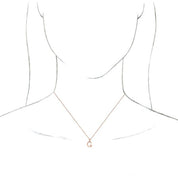 14K Rose Initial G Dangle 18" Necklace