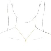 18K Yellow Gold-Plated Sterling Silver Initial I Dangle 18" Necklace
