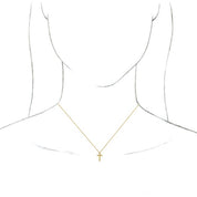 18K Yellow Gold-Plated Sterling Silver Initial T  Dangle 16" Necklace