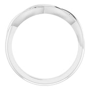 Platinum .02 CTW Natural Diamond Stackable Twisted Ring