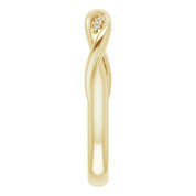 14K Yellow .02 CTW Natural Diamond Stackable Twisted Ring