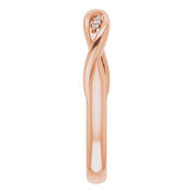 14K Rose .02 CTW Natural Diamond Stackable Twisted Ring