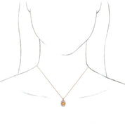 14K Rose Natural Citrine & 1/3 CTW Natural Diamond 16-18" Necklace