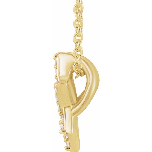 14K Yellow 1/10 CTW Natural Diamond Star of David 16-18" Necklace