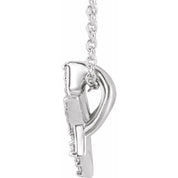 Platinum 1/10 CTW Natural Diamond Star of David 16-18" Necklace