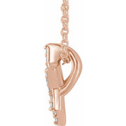 14K Rose 1/10 CTW Natural Diamond Star of David 16-18" Necklace