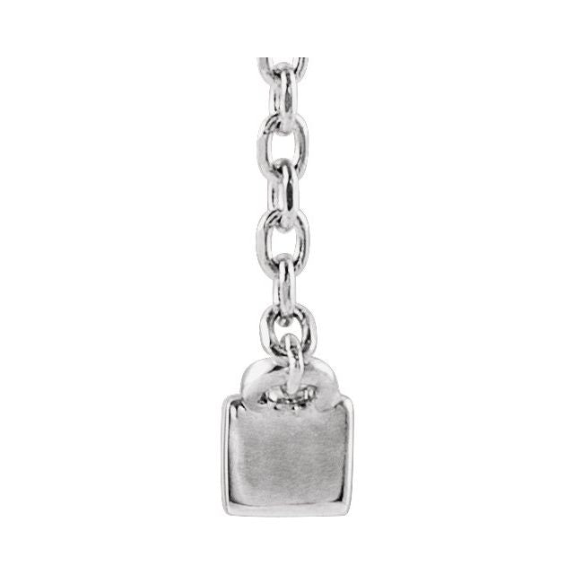 14K 1/4 CTW Natural Diamond Bar Necklace with 16" and 18" Length Options