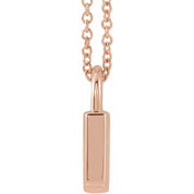 14k Gold Engravable Lock 16-18" Necklace