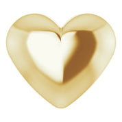 18K Yellow Puffed Heart Pendant