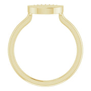 14K Gold and Platinum .03 CTW Natural Diamond Stackable Geometric Ring - Perfect for Everyday Wear