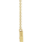 14K Petite Mommy, Mama and Mom Script Necklace with 18" Chain in Elegant Design