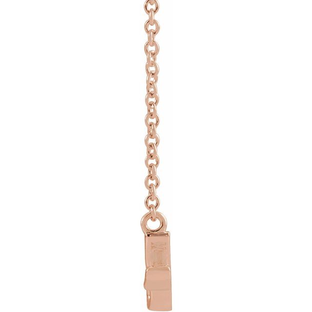 14K Petite Mommy, Mama and Mom Script Necklace with 18" Chain in Elegant Design