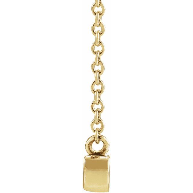 14K Petite Mommy, Mama and Mom Script Necklace with 18" Chain in Elegant Design
