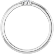 Platinum .04 CTW Natural Diamond Stackable Ring