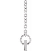 Platinum Family is Forever Bar 18" Necklace