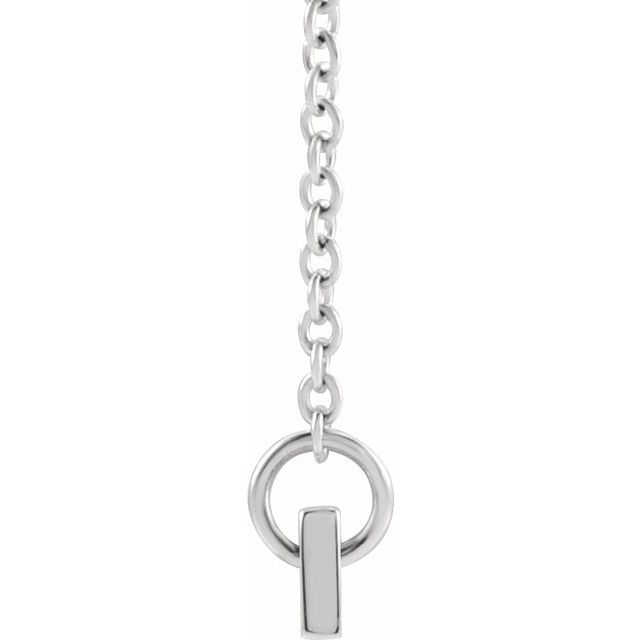 Platinum Family is Forever Bar 18" Necklace