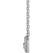Sterling Silver 1/10 CTW Natural Diamond Halo-Style 18" Necklace