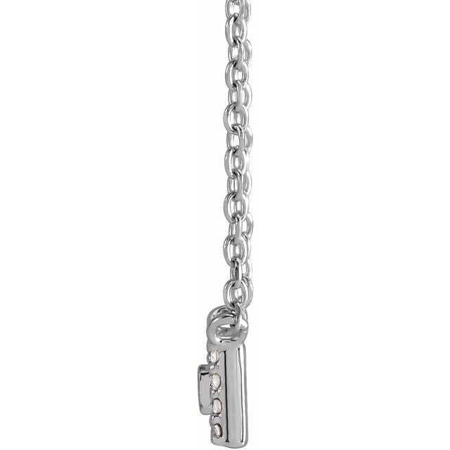 Sterling Silver 1/10 CTW Natural Diamond Halo-Style 18" Necklace