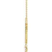 14K .08 CTW Natural Diamond Miraculous Mary 18" Necklace