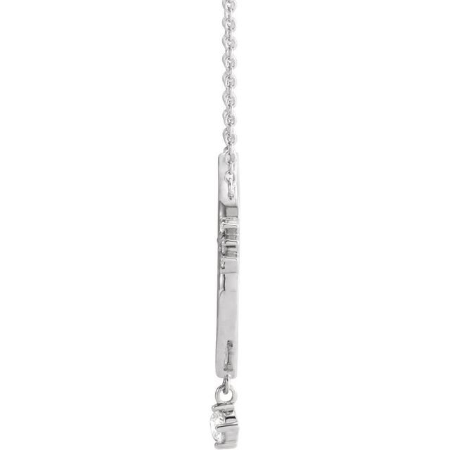 14K .08 CTW Natural Diamond Miraculous Mary 18" Necklace