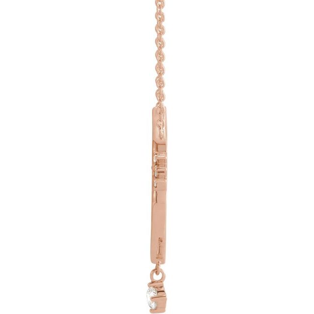 14K .08 CTW Natural Diamond Miraculous Mary 18" Necklace