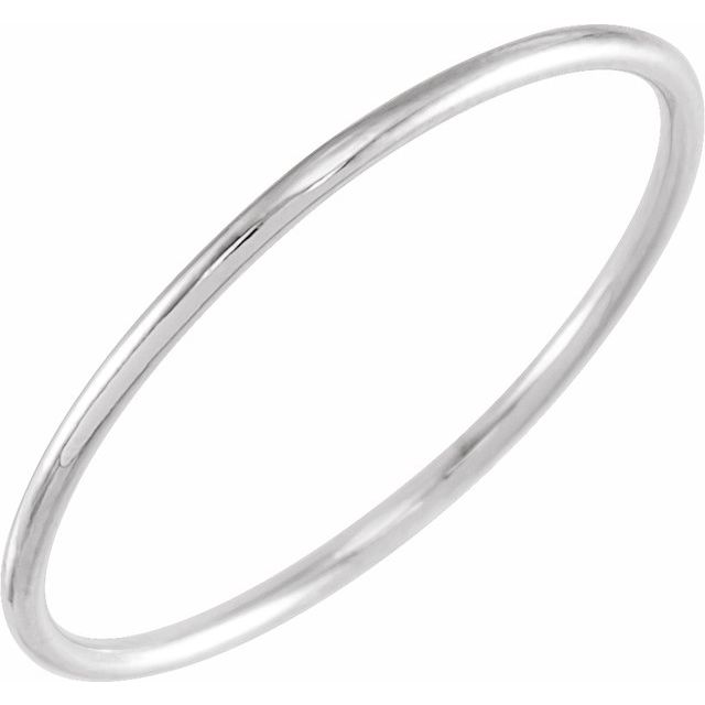 14K White Stackable Ring Size 4