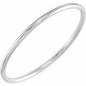 14K White Stackable Ring Size 6