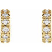 14K Yellow 1/4 CTW Lab-Grown Diamond French-Set Huggie Hoop Earrings
