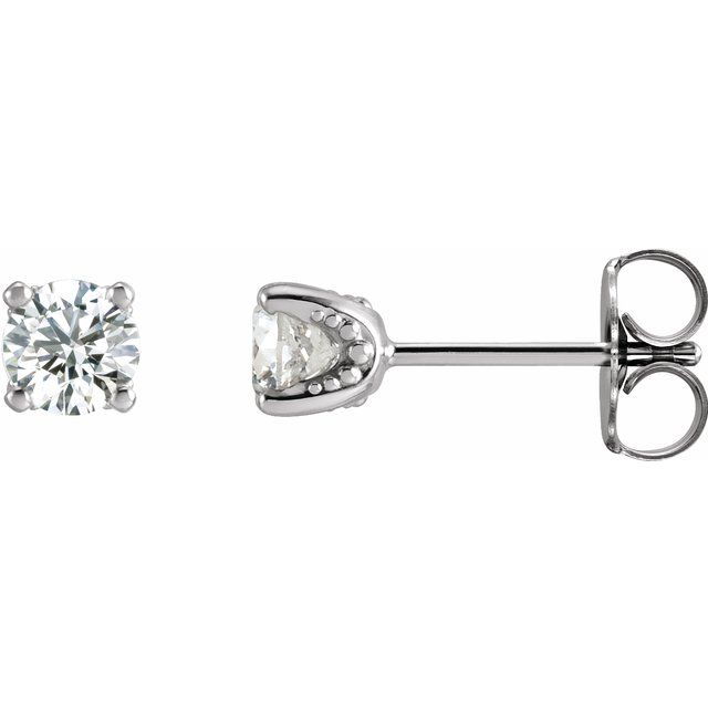 14K White 1/2 CTW Lab-Grown Diamond Stud Earrings
