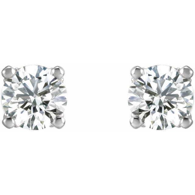 14K White 1/3 CTW Lab-Grown Diamond Stud Earrings