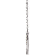 14K .08 CTW Natural Diamond Petite Wishbone 18" Necklace