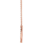 14K .08 CTW Natural Diamond Petite Wishbone 18" Necklace