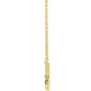 14K 1/5 CTW Natural Diamond Fringe Bar 18" Necklace