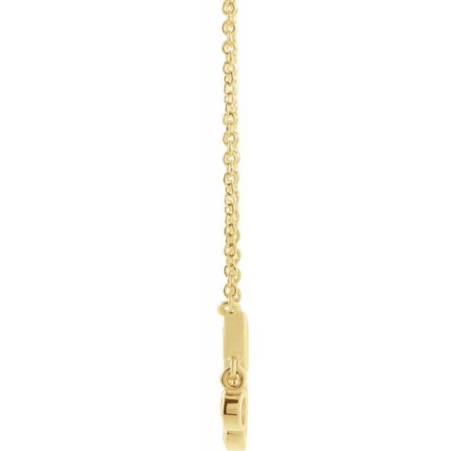 14K 1/5 CTW Natural Diamond Fringe Bar 18" Necklace