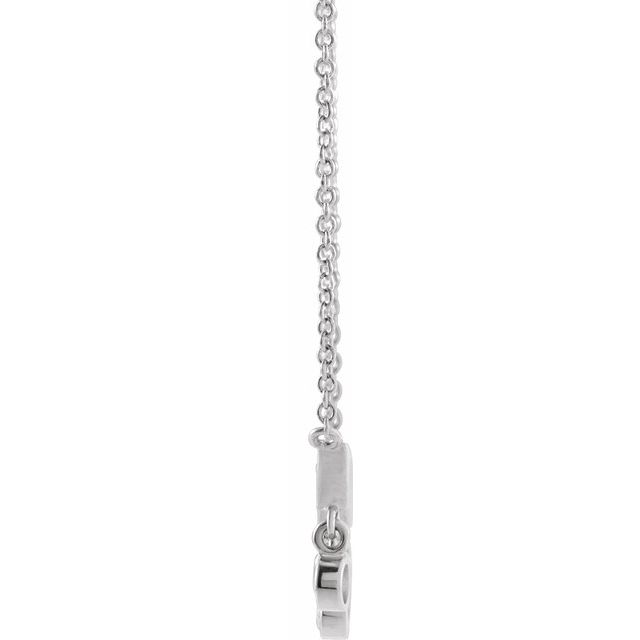 14K 1/5 CTW Natural Diamond Fringe Bar 18" Necklace
