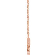 14K 1/5 CTW Natural Diamond Fringe Bar 18" Necklace