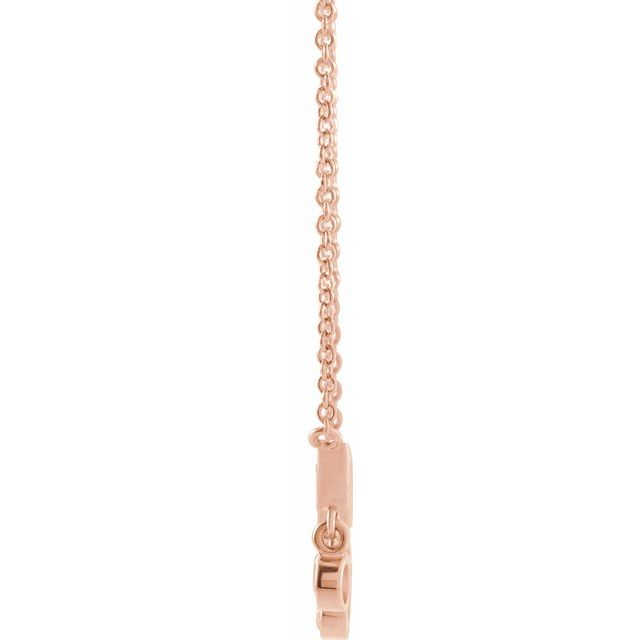 14K 1/5 CTW Natural Diamond Fringe Bar 18" Necklace