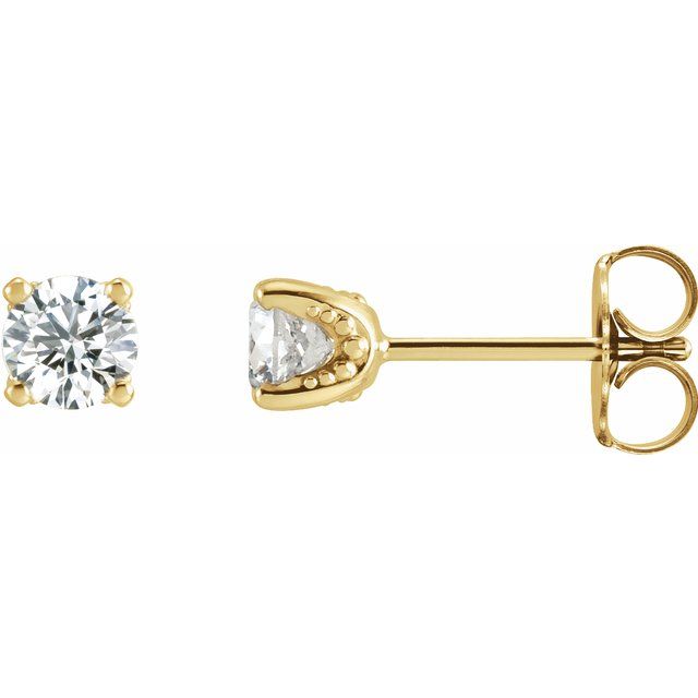 14K Yellow 1/3 CTW Lab-Grown Diamond Stud Earrings