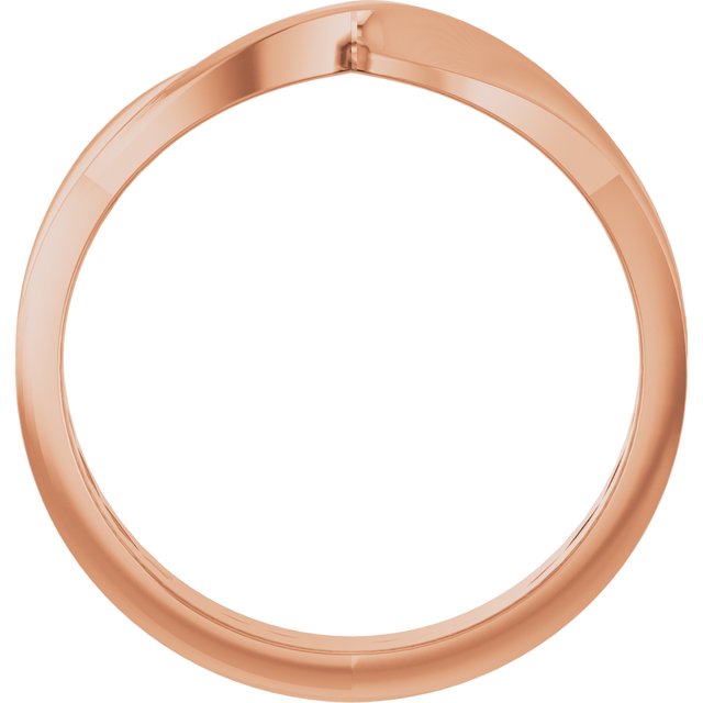14K Rose 5 mm Stackable Twisted Ring