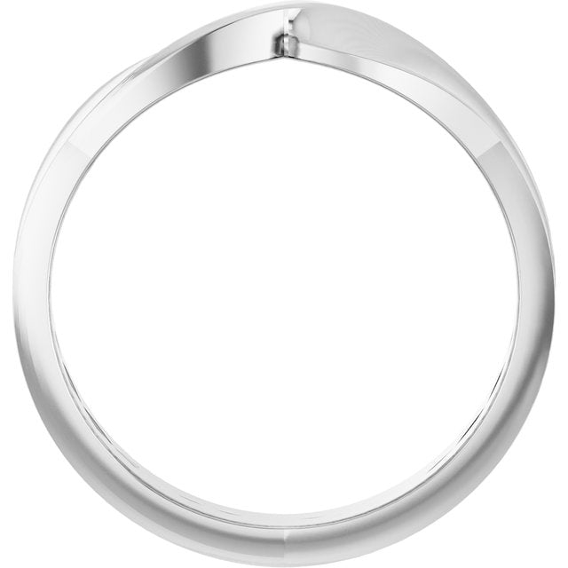 14K White 5 mm Stackable Twisted Ring