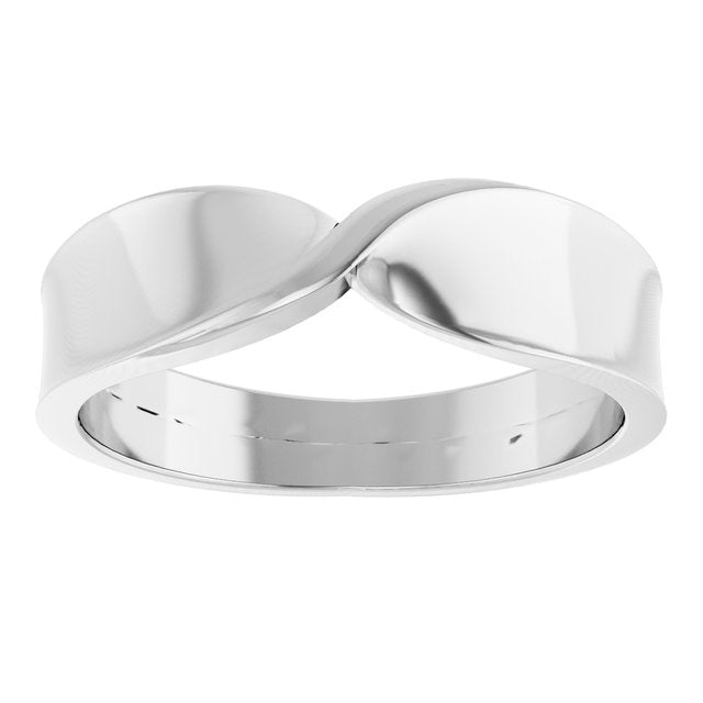 14K White 5 mm Stackable Twisted Ring