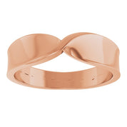14K Rose 5 mm Stackable Twisted Ring