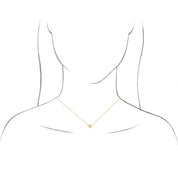 18K Yellow Gold-Plated Sterling Silver Engravable Heart 16-18" Necklace