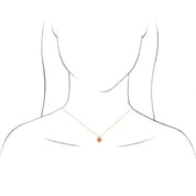 14K Rose Natural Citrine Geometric 16-18" Necklace