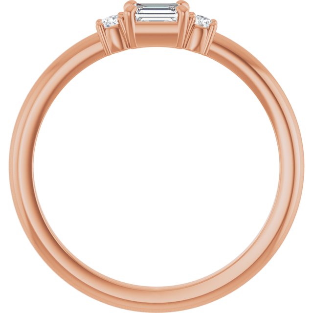 14K Rose 1/3 CTW Natural Diamond Stackable Ring