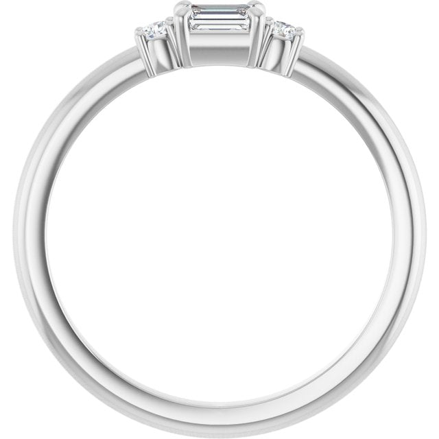 Platinum 1/3 CTW Natural Diamond Stackable Ring